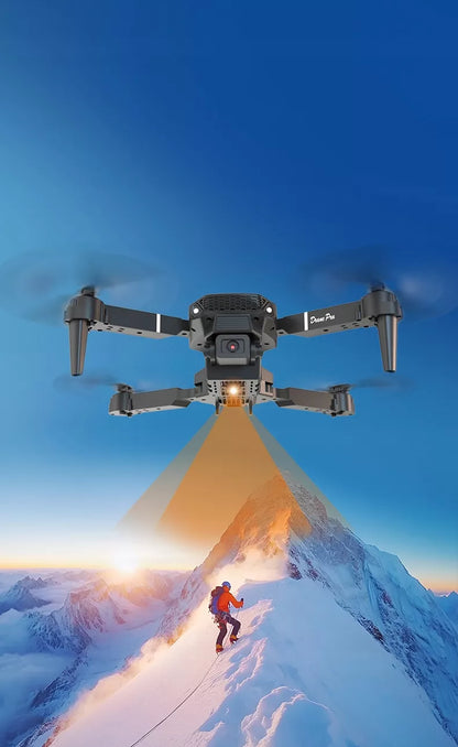 DRONO KONTROLERIS SU LCD 2 kameros ŽAISLAS 115G WIFI 3x AKUMUL. 300m OpticalFlow