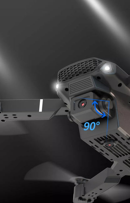 DRONO KONTROLERIS SU LCD 2 kameros ŽAISLAS 115G WIFI 3x AKUMUL. 300m OpticalFlow