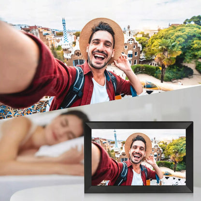 Didelis skaitmeninis fotokadras 15,6 colių „FRAMEO“ – jutiklinis, WiFi, 32 GB