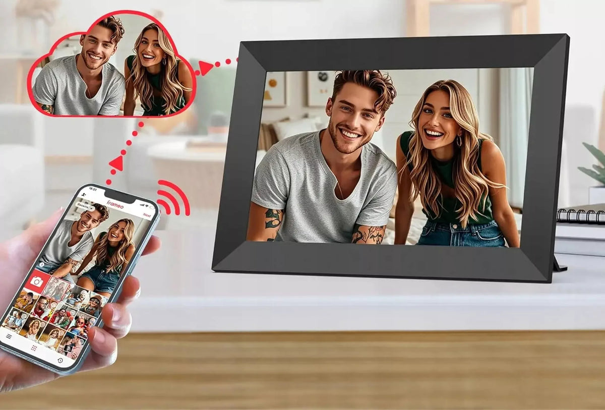 Didelis skaitmeninis fotokadras 15,6 colių „FRAMEO“ – jutiklinis, WiFi, 32 GB