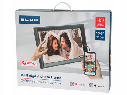 Didelis skaitmeninis fotokadras 15,6 colių „FRAMEO“ – jutiklinis, WiFi, 32 GB