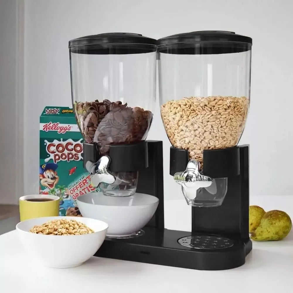 Dvigubas dozatorius sausiems pusryčiams ir saldainiams – 2×500 ml