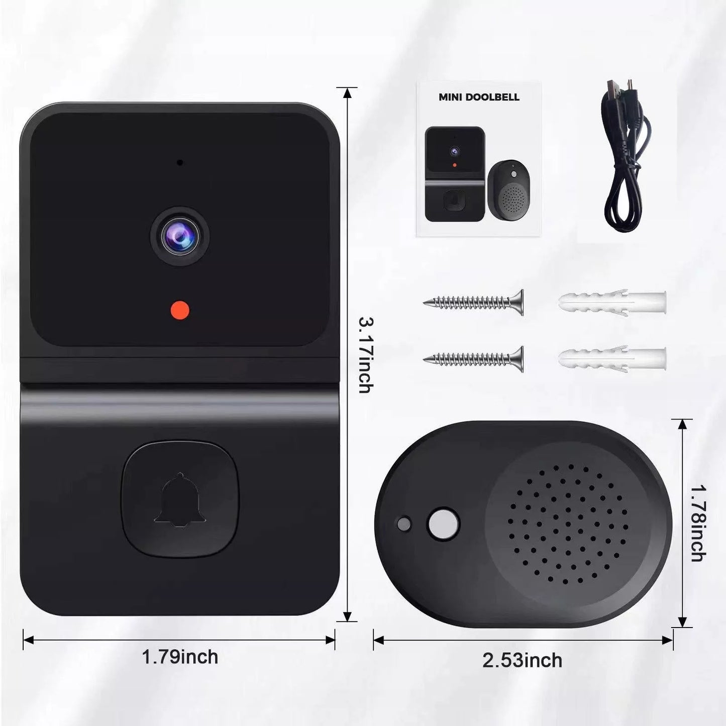 Wi-Fi stebėjimo durų skambučio kamera (iOS/Android)