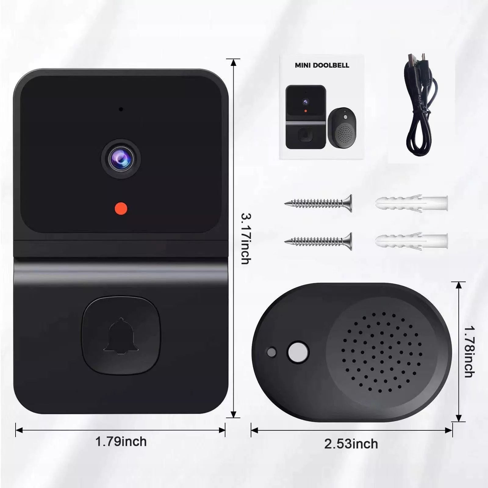 Wi-Fi stebėjimo durų skambučio kamera (iOS/Android)