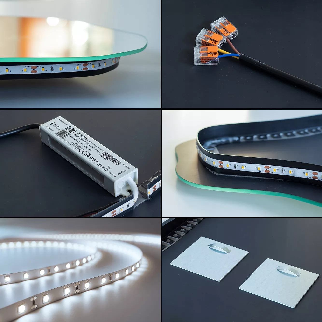 Dizaininis LED veidrodis 40x80