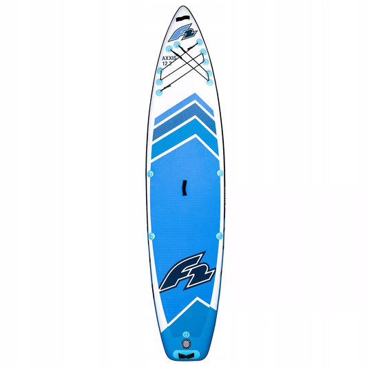 Pripučiama SUP lenta F2 Axxis 12'2" Light Blue Combo Irklas 2in1 Sėdynė