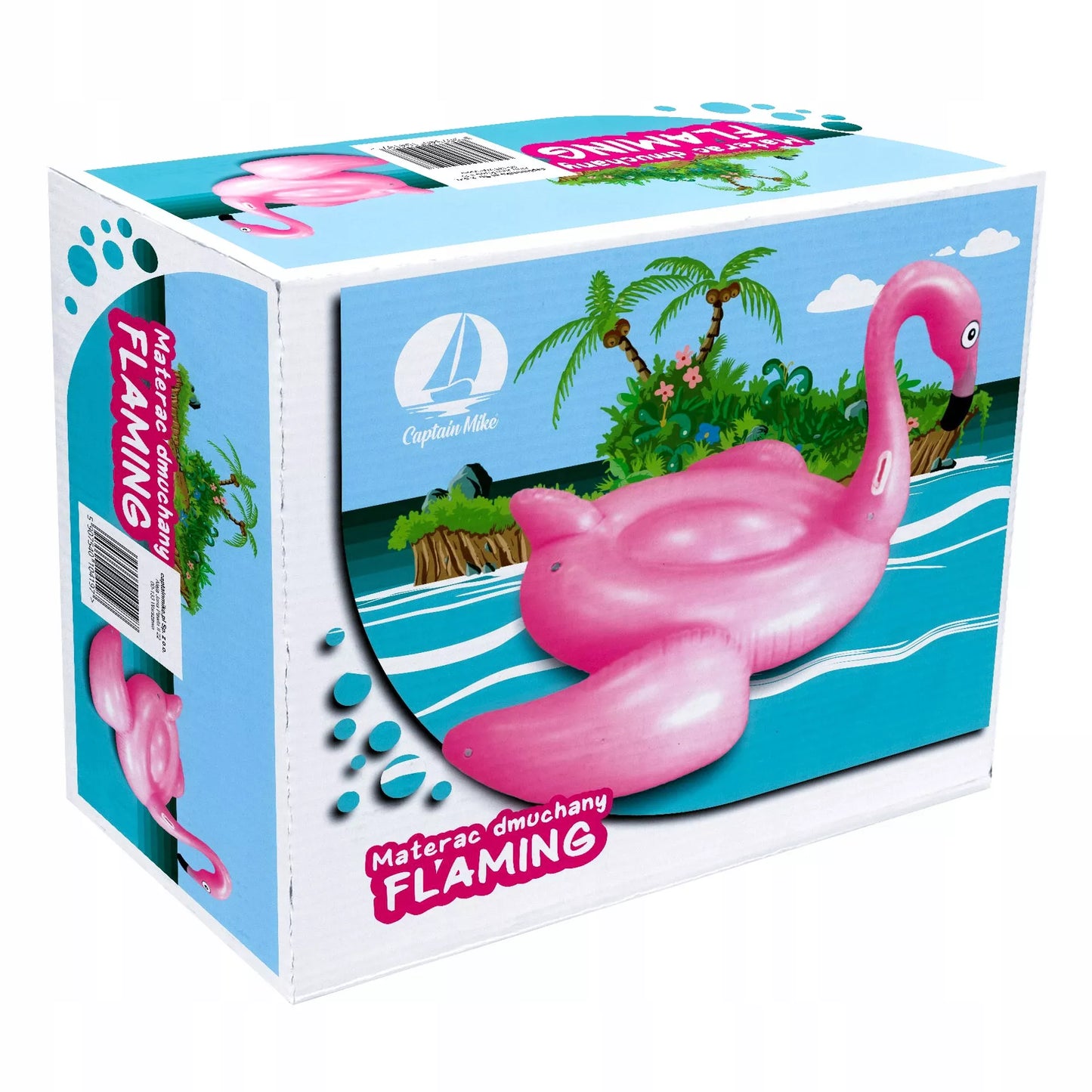 Pripuąiamas Flamingo DIDELis plaukimo ratas su sėdyne 217x200 cm