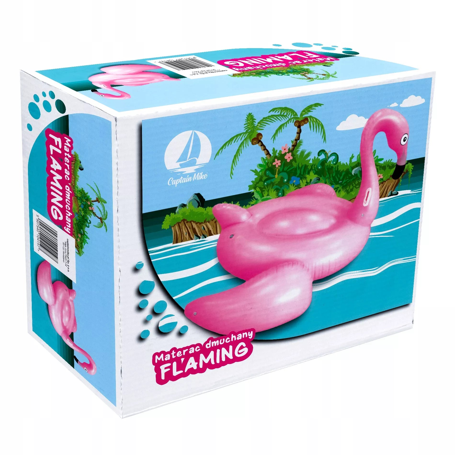 Pripuąiamas Flamingo DIDELis plaukimo ratas su sėdyne 217x200 cm