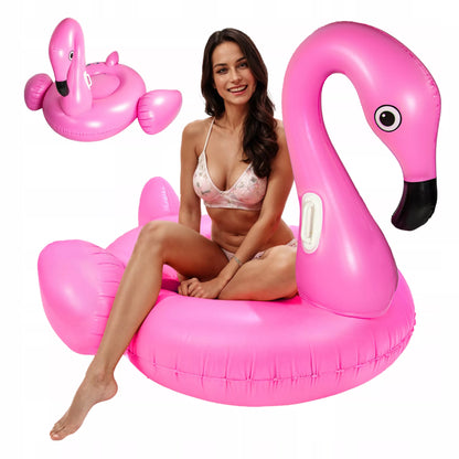 Pripuąiamas Flamingo DIDELis plaukimo ratas su sėdyne 217x200 cm