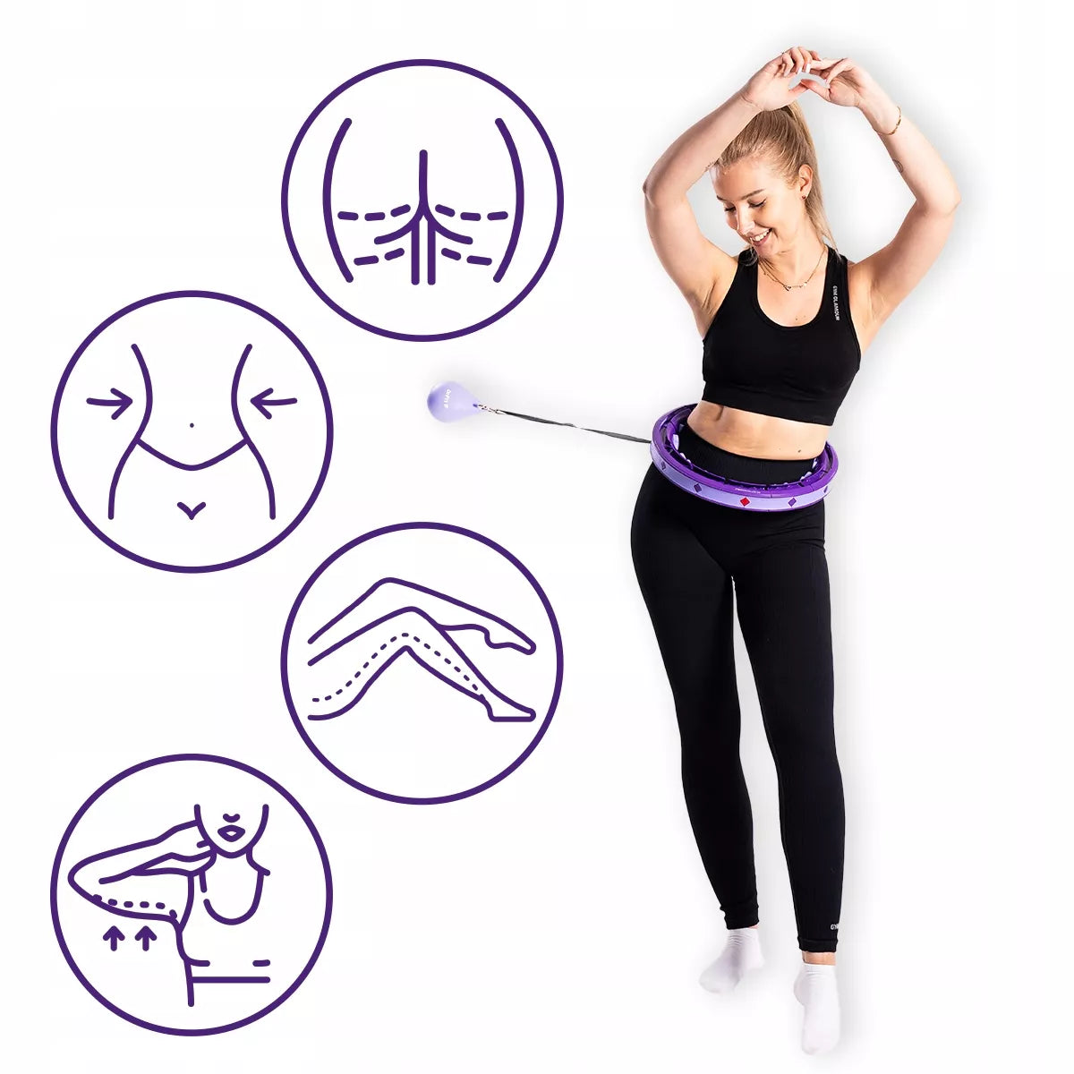 Hula hoop su skaitliuku – fitnesui ir lieknėjimui