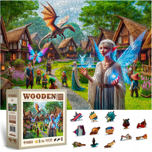 Medinės Dėlionės 1000 Elementų - Fantazijos Kaimas