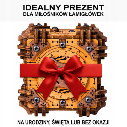 Medinės 3D Dėlionės Galvosūkis Tesseract pabėgimo kambario dėžutė