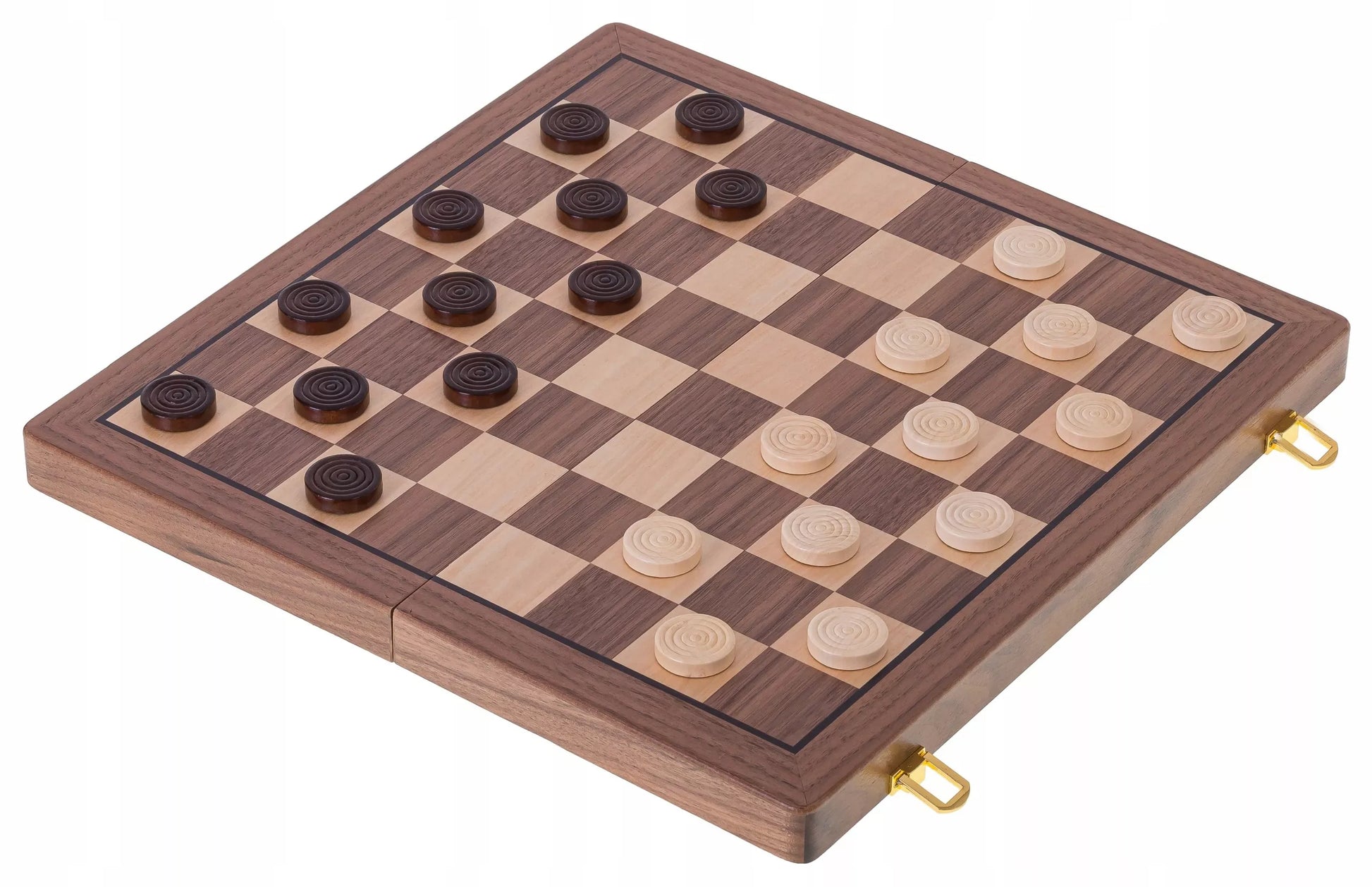 Dideli mediniai magnetiniai šachmatai ir šaškės 380 – Rytvešys + 2 x papildomos valdovės
