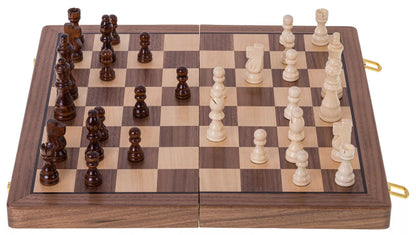 Dideli mediniai magnetiniai šachmatai ir šaškės 380 – Rytvešys + 2 x papildomos valdovės