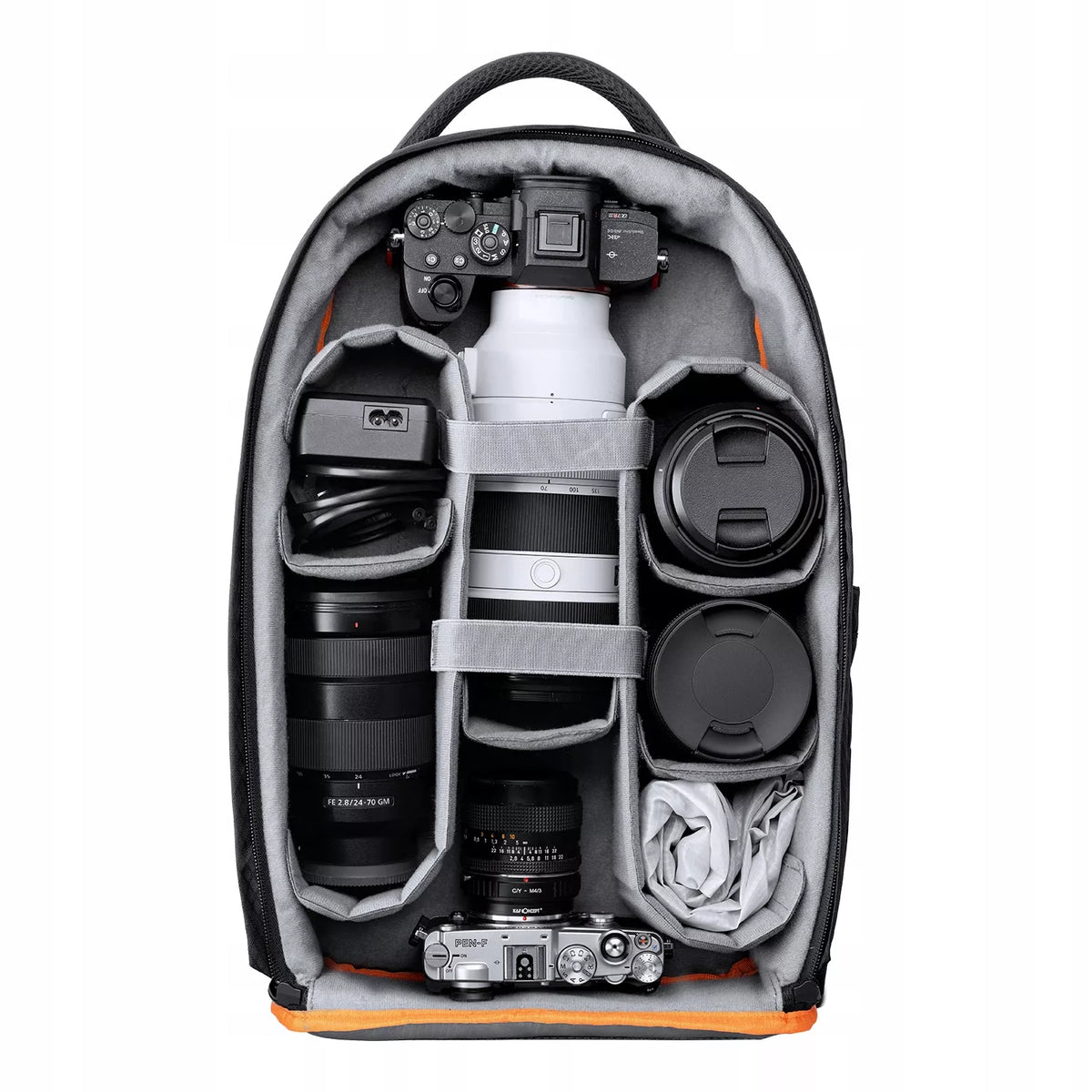 Didelis fotografinis krepšys fotoaparatui ir nešiojamam kompiuteriui K&F Concept KF13.140