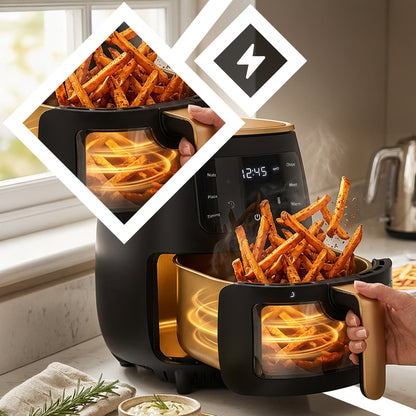 Beļļas Fritieris Air Fryer 6L, 2400W Jaudīga Cepeškrāsns-Fritieris