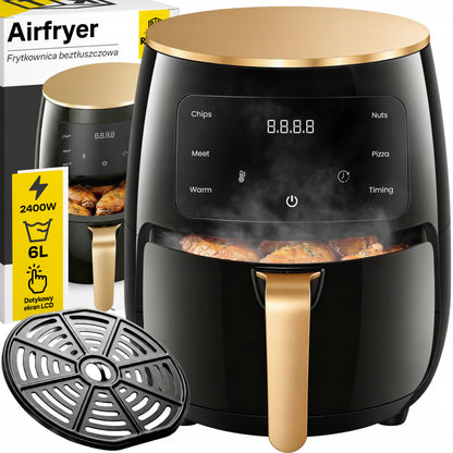 Beļļas Fritieris Air Fryer 6L, 2400W Jaudīga Cepeškrāsns-Fritieris