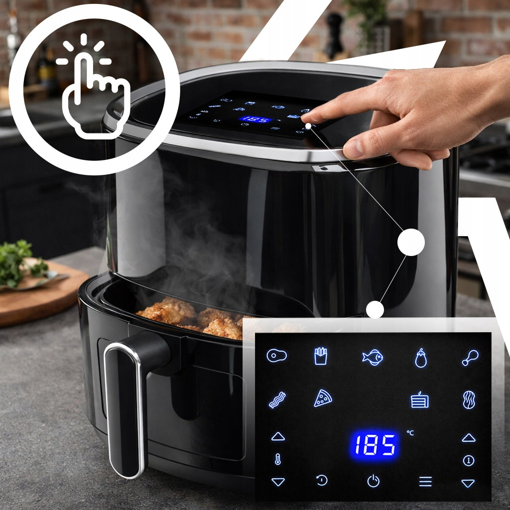 Bezeļļa gaisa fritieris-cepeškrāsns 3,2L, 1200W, 10 programmas