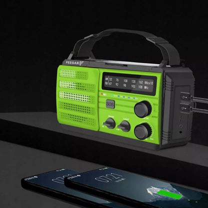 Feegar OZE3 Radijas FM AM Statybinis Tinklinis Nešiojamas Saulės 8000mAh Žibintuvėlis