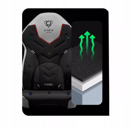 Žaidimų kėdė medžiaginė sukamoji Diablo X-Gamer Normalaus dydžio: Sniego baltumo