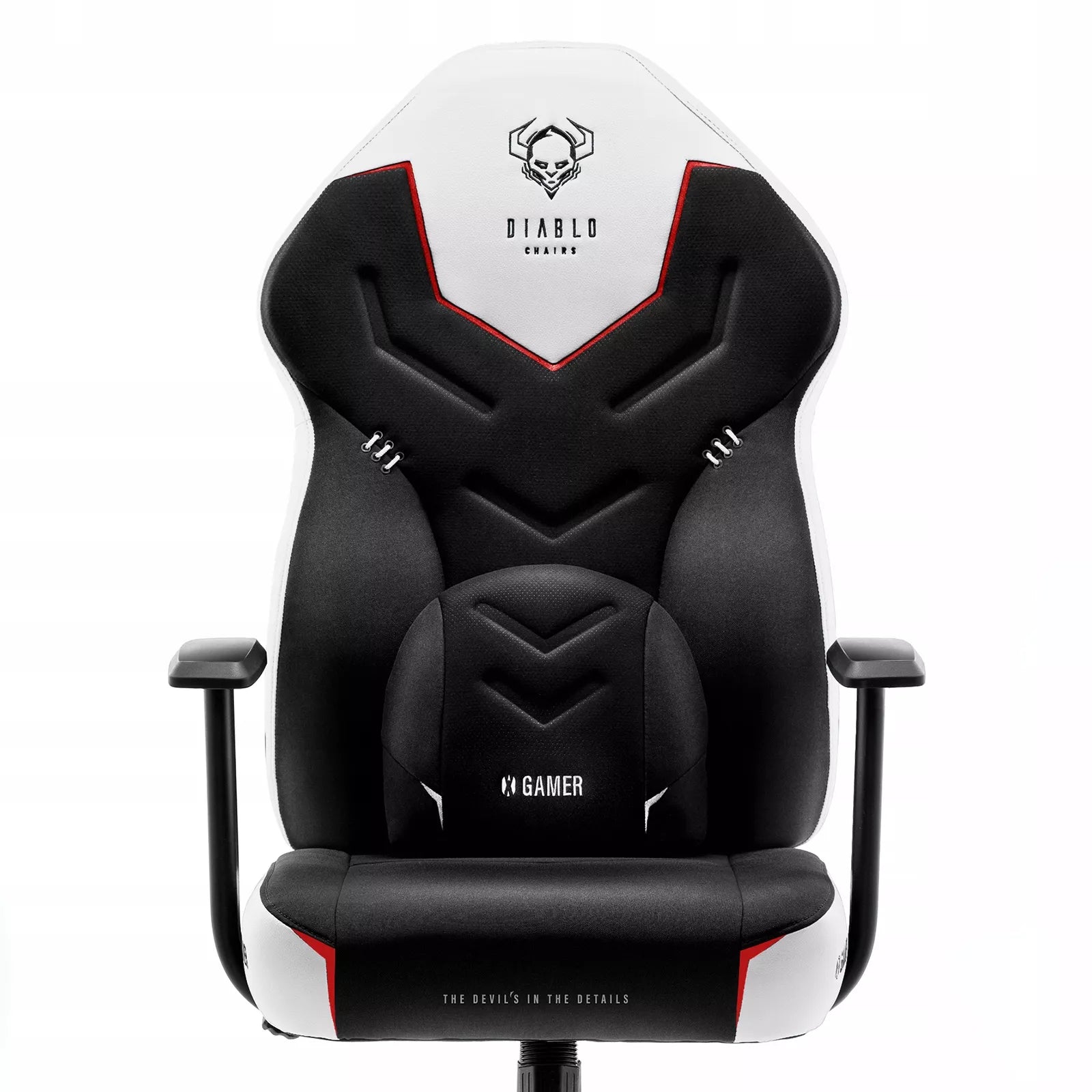 Žaidimų kėdė medžiaginė sukamoji Diablo X-Gamer Normalaus dydžio: Sniego baltumo