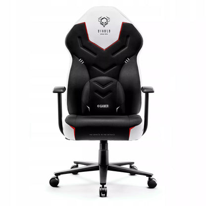 Žaidimų kėdė medžiaginė sukamoji Diablo X-Gamer Normalaus dydžio: Sniego baltumo