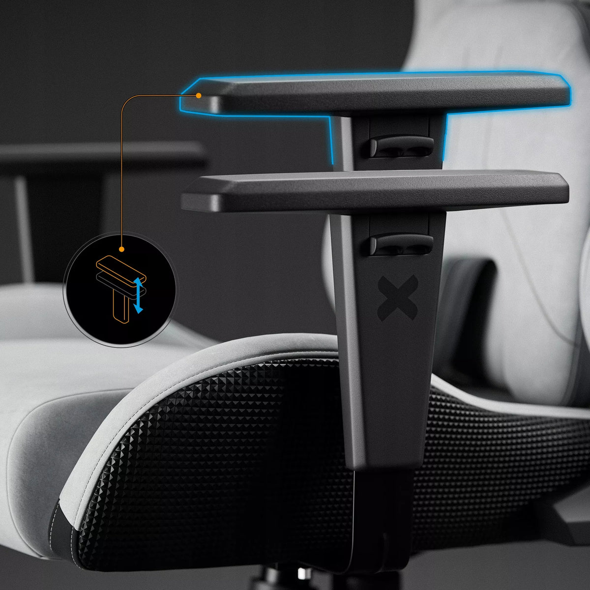 Žaidimų kėdė Diablo Chairs X.One Prime pilkas audinys