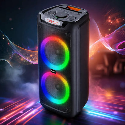 NEŠIOJAMAS BELAIDIS BLUETOOTH GARSIAKALBIS DIDELIS KARAOKE MIKROFONAS RADIJAS 280W