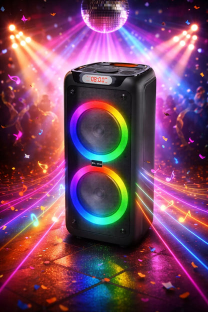 NEŠIOJAMAS BELAIDIS BLUETOOTH GARSIAKALBIS DIDELIS KARAOKE MIKROFONAS RADIJAS 280W