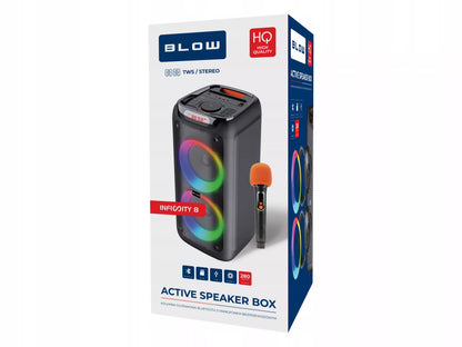 NEŠIOJAMAS BELAIDIS BLUETOOTH GARSIAKALBIS DIDELIS KARAOKE MIKROFONAS RADIJAS 280W