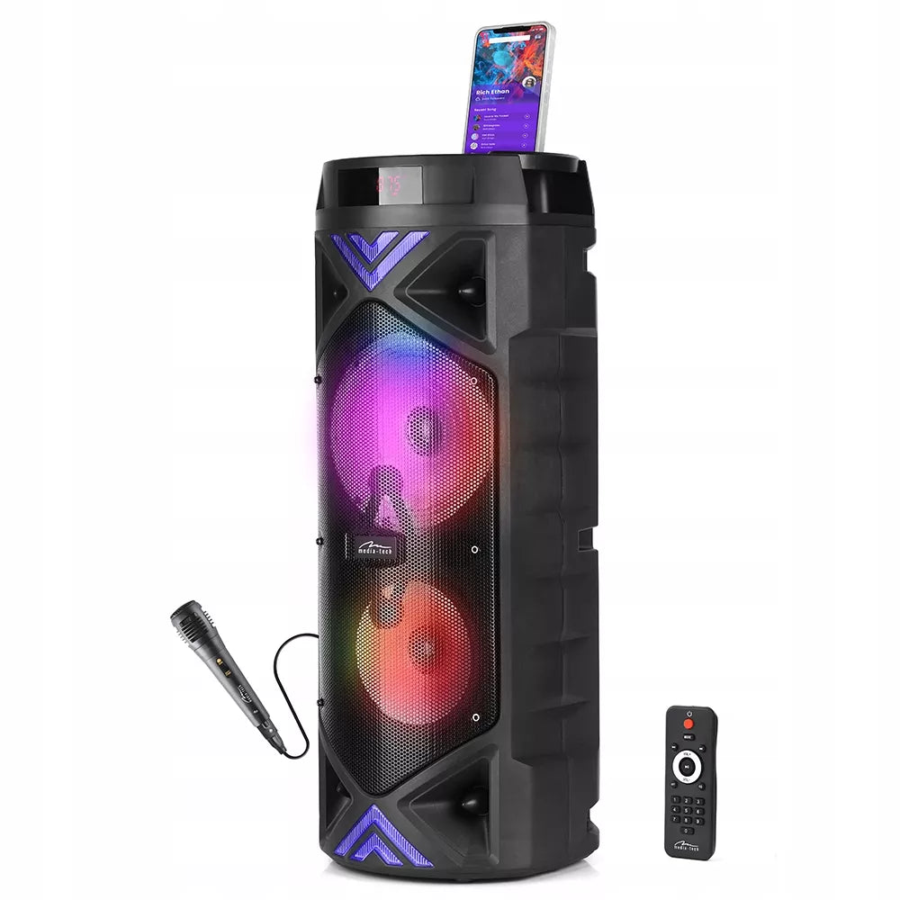 Nešiojamas belaidis „Bluetooth“ garsiakalbis su radiju ir karaokė MEDIATECH KEG 1400W