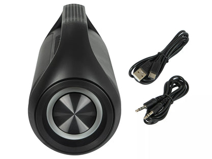 Nešiojamas belaidis vandeniui atsparus IPX5 Bluetooth garsiakalbis su FM radiju, USB ir RGB