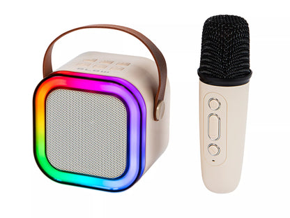 Nešiojamas „Bluetooth“ garsiakalbis su mikrofonu ir RGB apšvietimu