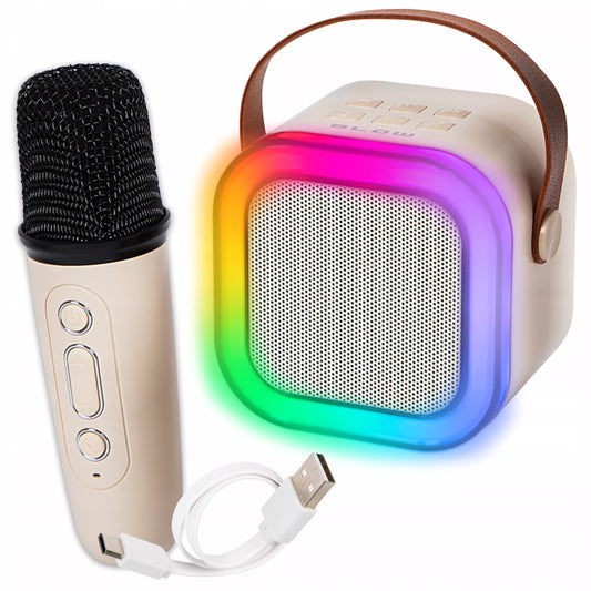 Nešiojamas „Bluetooth“ garsiakalbis su mikrofonu ir RGB apšvietimu