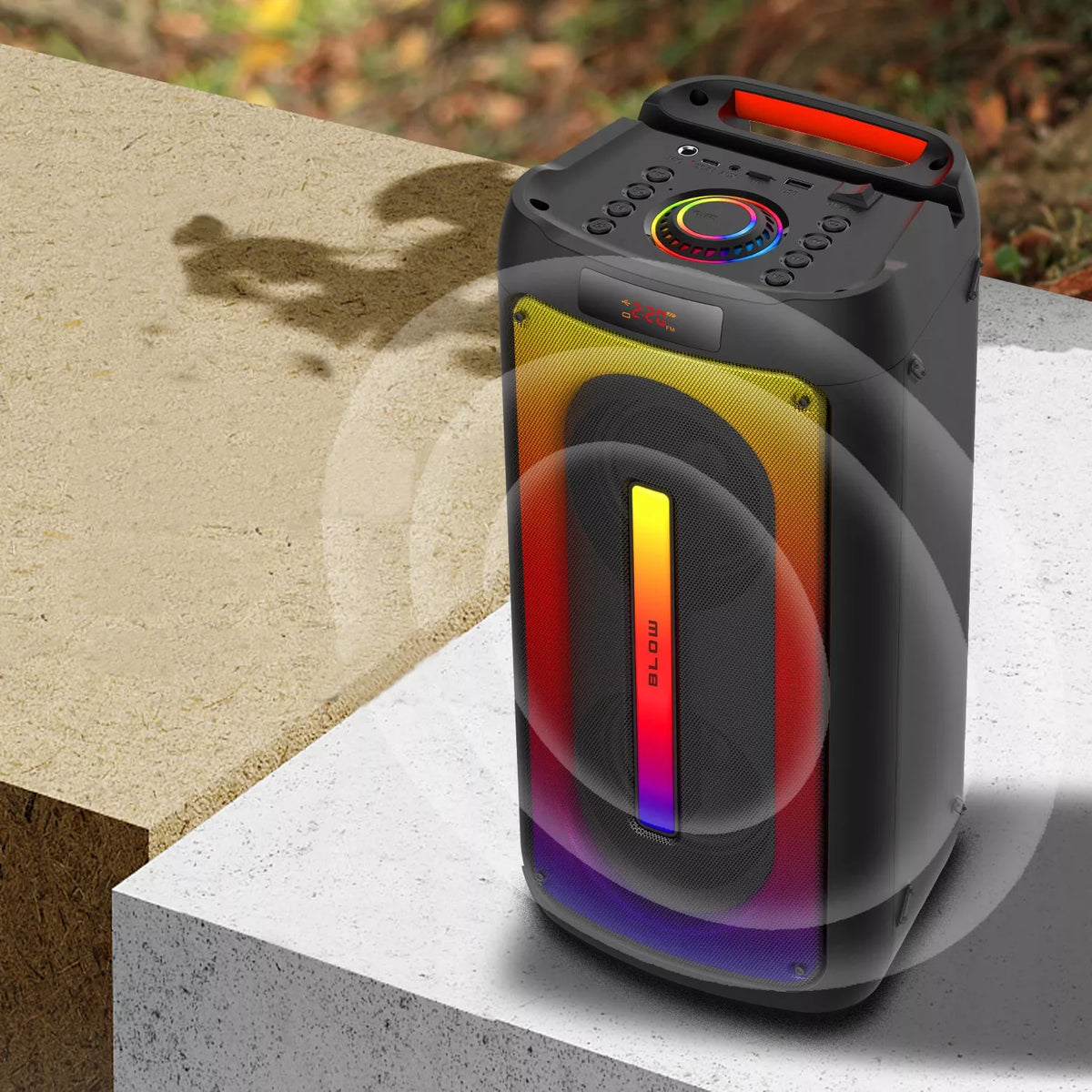 Nešiojamas Bluetooth USB Garsiakalbis BOOMBOX su RGB, Karaoke, Mikrofonu ir Nuotolinio Valdymo Pulteliu (Rinkinys)