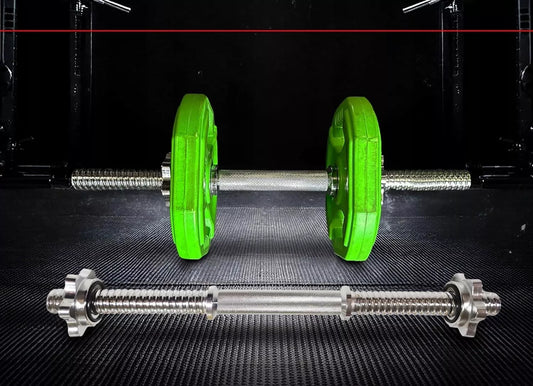 MuscleForge 45 cm ilgio hantelių grifas 25–28 mm, su užraktais