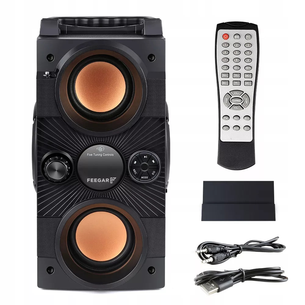 Nešiojamas Bluetooth garsiakalbis Feegar Dance 4000mAh Radijas USB SD AUX 3,5 mm lizdas
