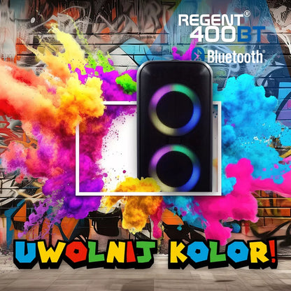 Nešiojamas Karaoke Partybox garsiakalbis  60W FM BT USB AUX