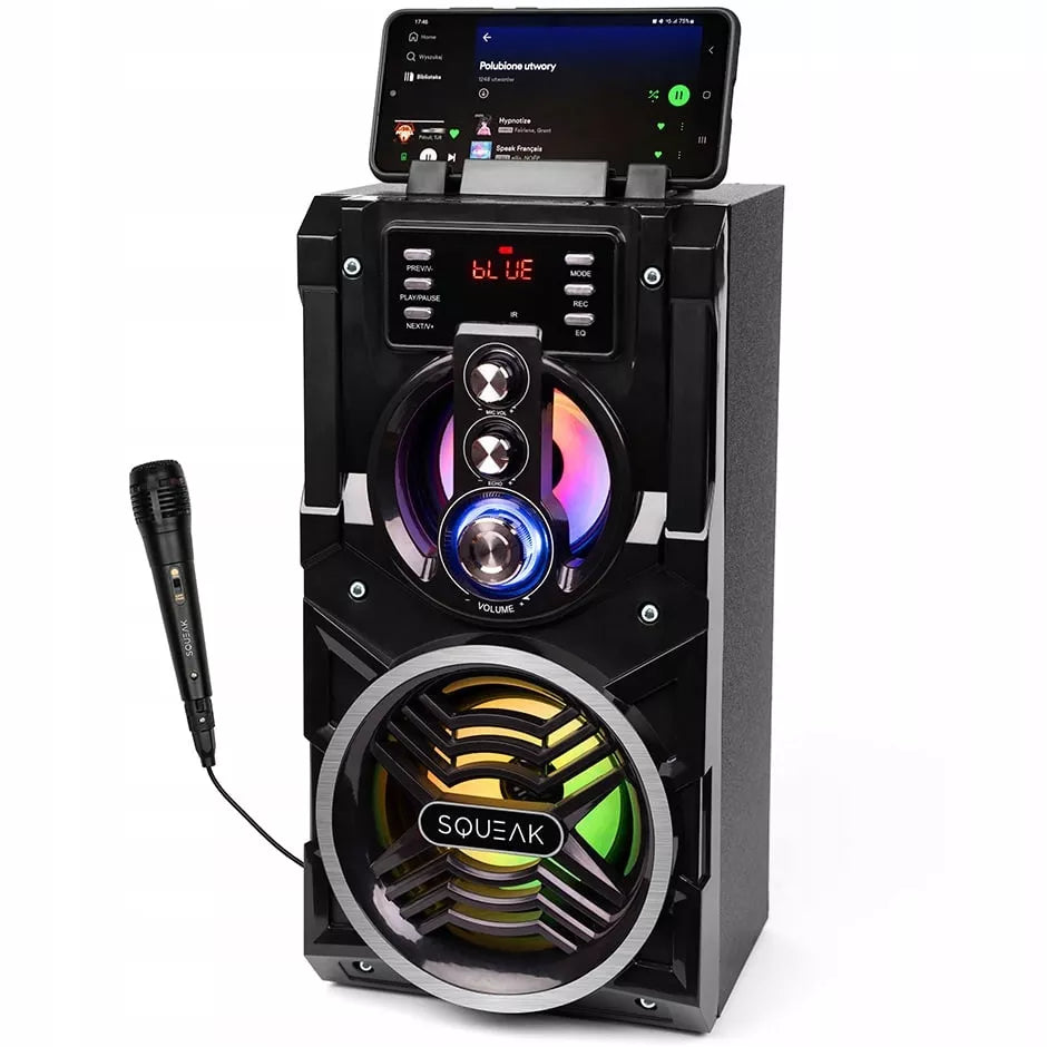 Nešiojamas „Bluetooth“ garsiakalbis „boombox“ Squeak BeatBoxer juodas 20 W