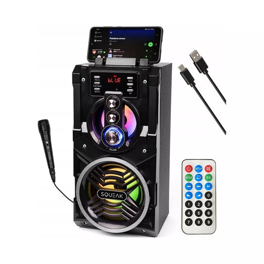 Nešiojamas „Bluetooth“ garsiakalbis „boombox“ Squeak BeatBoxer juodas 20 W