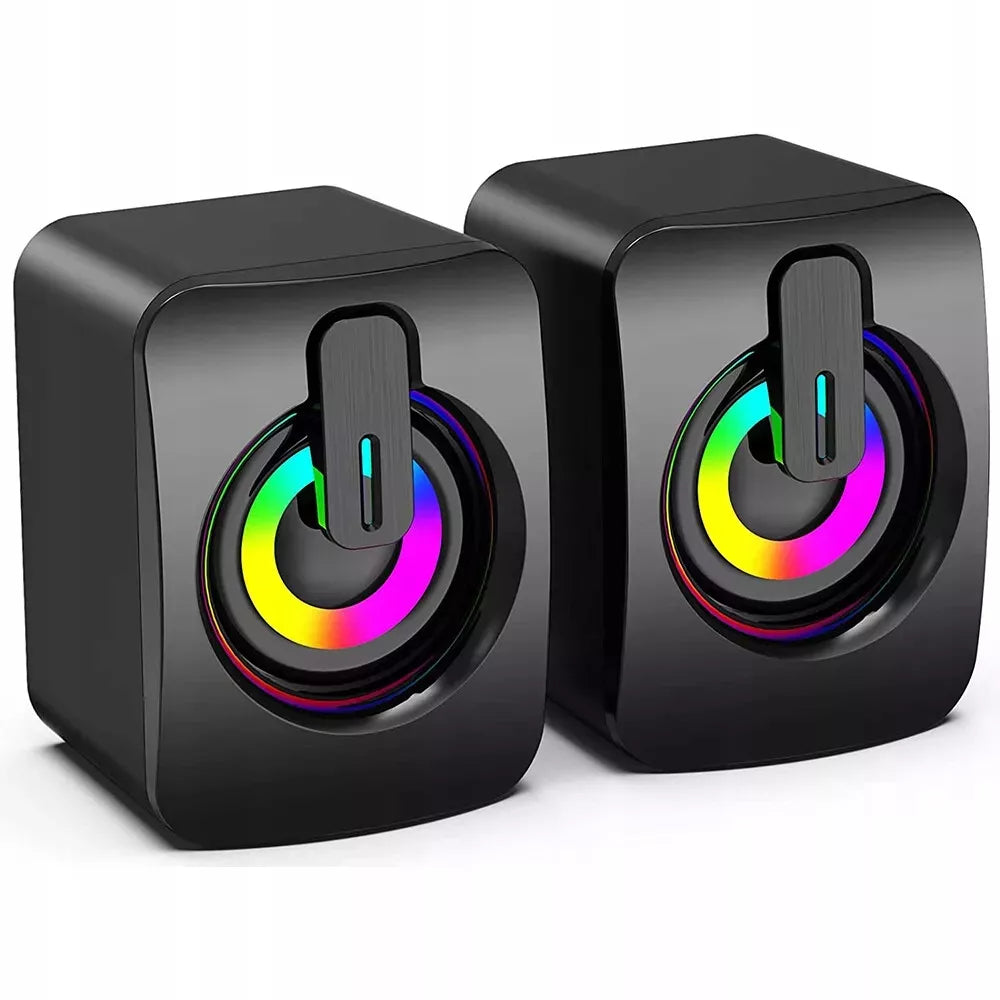 Kompiuterinės kolonėlės PC Sound Box RGB Stereofoninis Mikrofonas HIFI USB