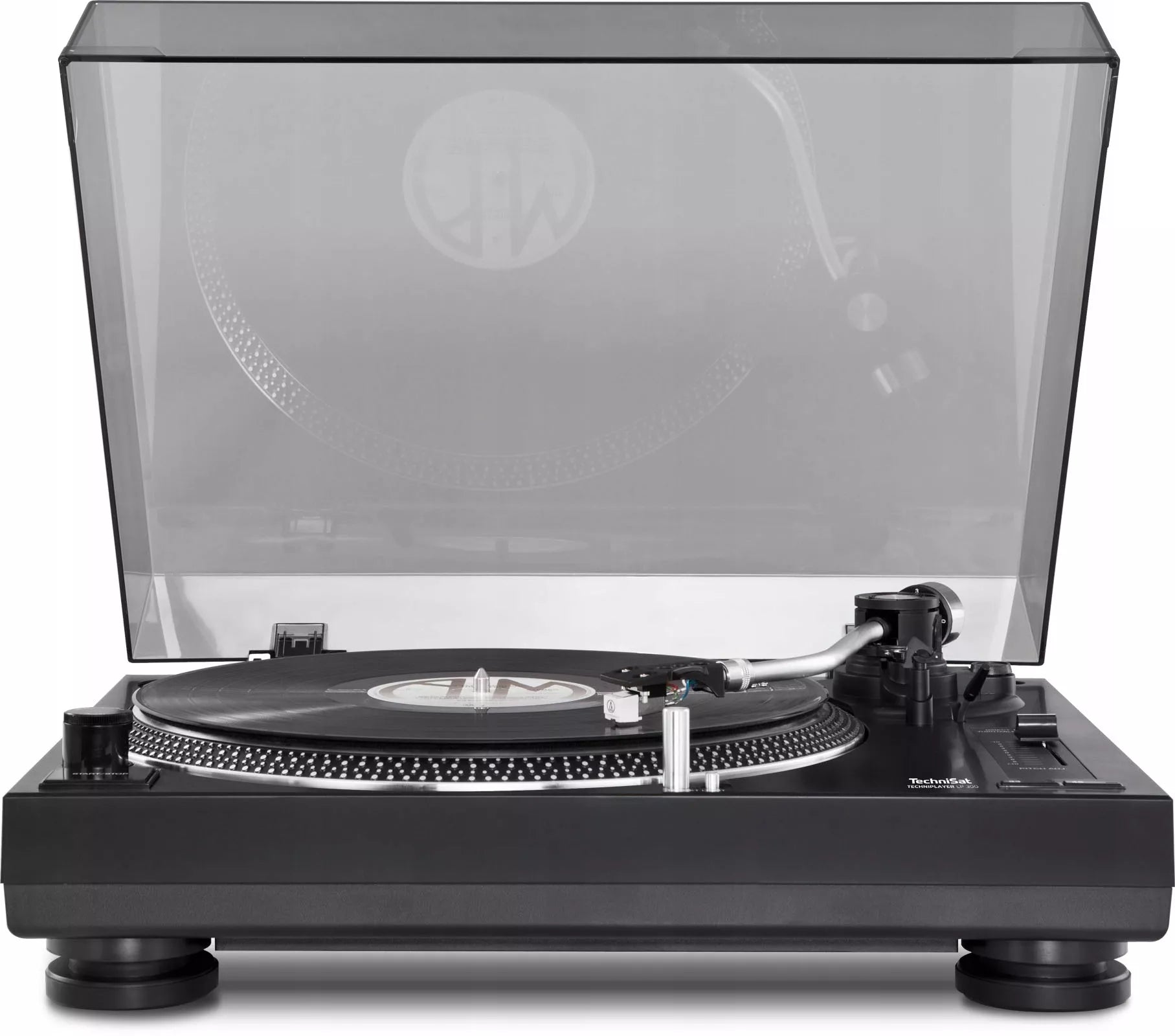 „TechniSat TechniPlayer LP 300“ patefonas su tiesiogine pavara, USB, PHONO/LINE išvestimis, 33/45 aps./min.