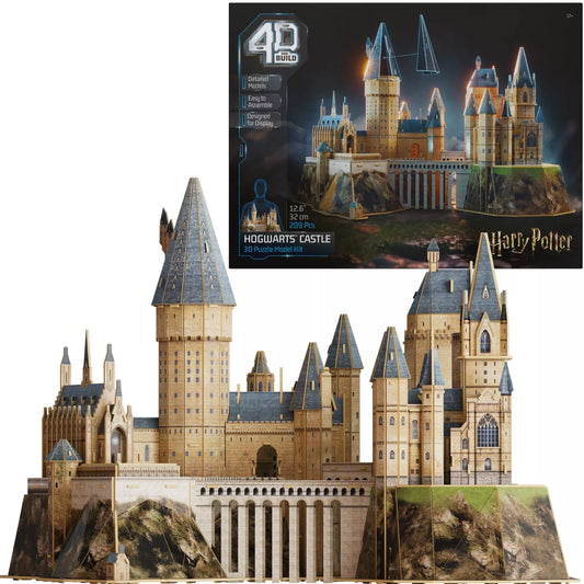 Hario Poterio Hogvartso pilis – 3D didinis modelis, 4D konstrukcija (48 cm)