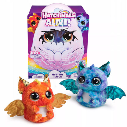 HATCHIMALS GYVAS ŽAISLAS KIAUŠINIS INTERAKTYVUS SLIBINAS STAIGMENA DRAGGLE