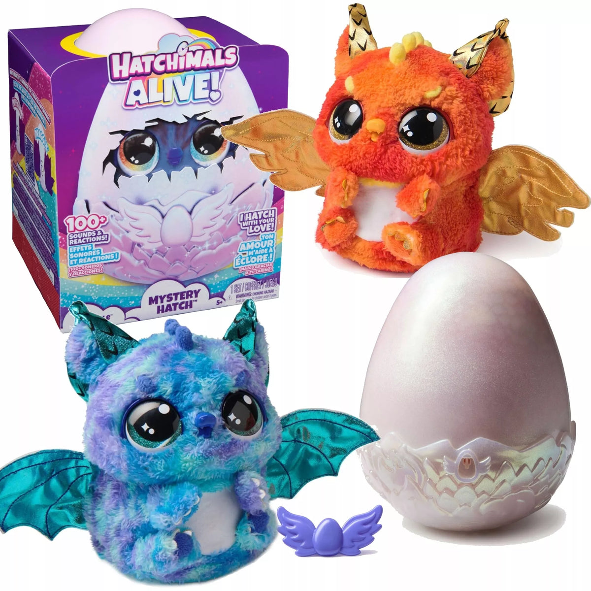 HATCHIMALS GYVAS ŽAISLAS KIAUŠINIS INTERAKTYVUS SLIBINAS STAIGMENA DRAGGLE