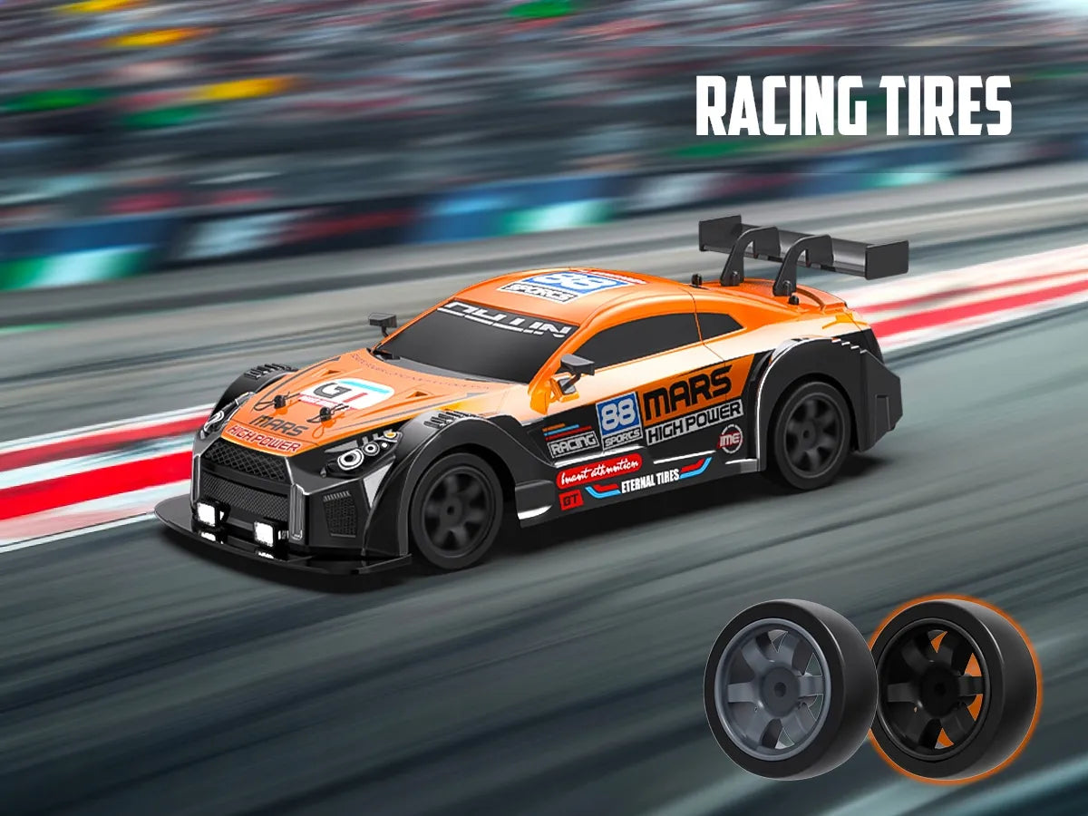 RC drifto automobilis su pulteliu, oranžinis