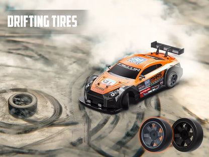 RC drifto automobilis su pulteliu, oranžinis
