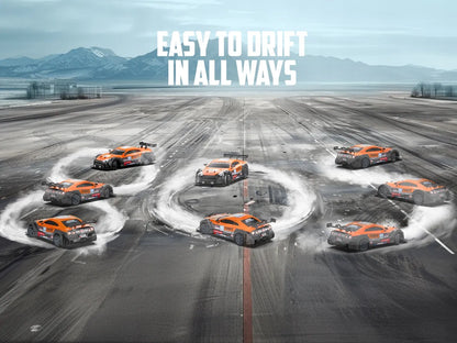RC drifto automobilis su pulteliu, oranžinis