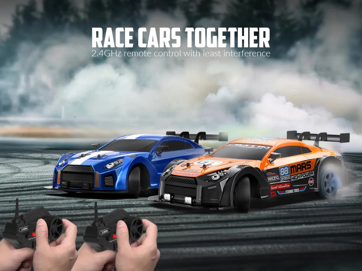 RC drifto automobilis su pulteliu, oranžinis
