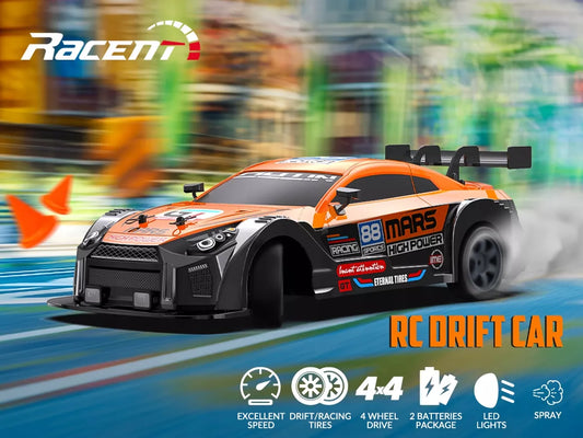 RC drifto automobilis su pulteliu, oranžinis